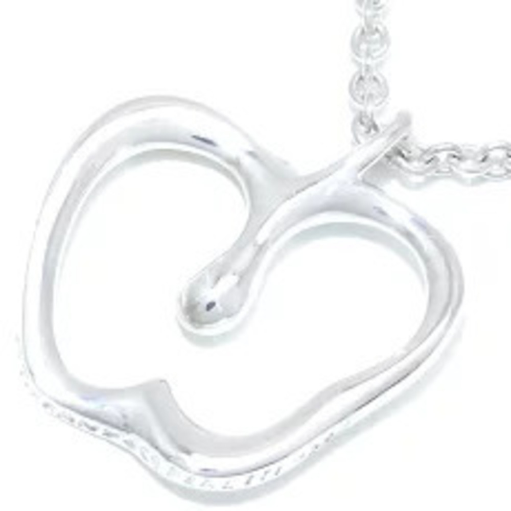 Tiffany Co Elsa Peretti Apple Pendant Necklace SV Silver Motif